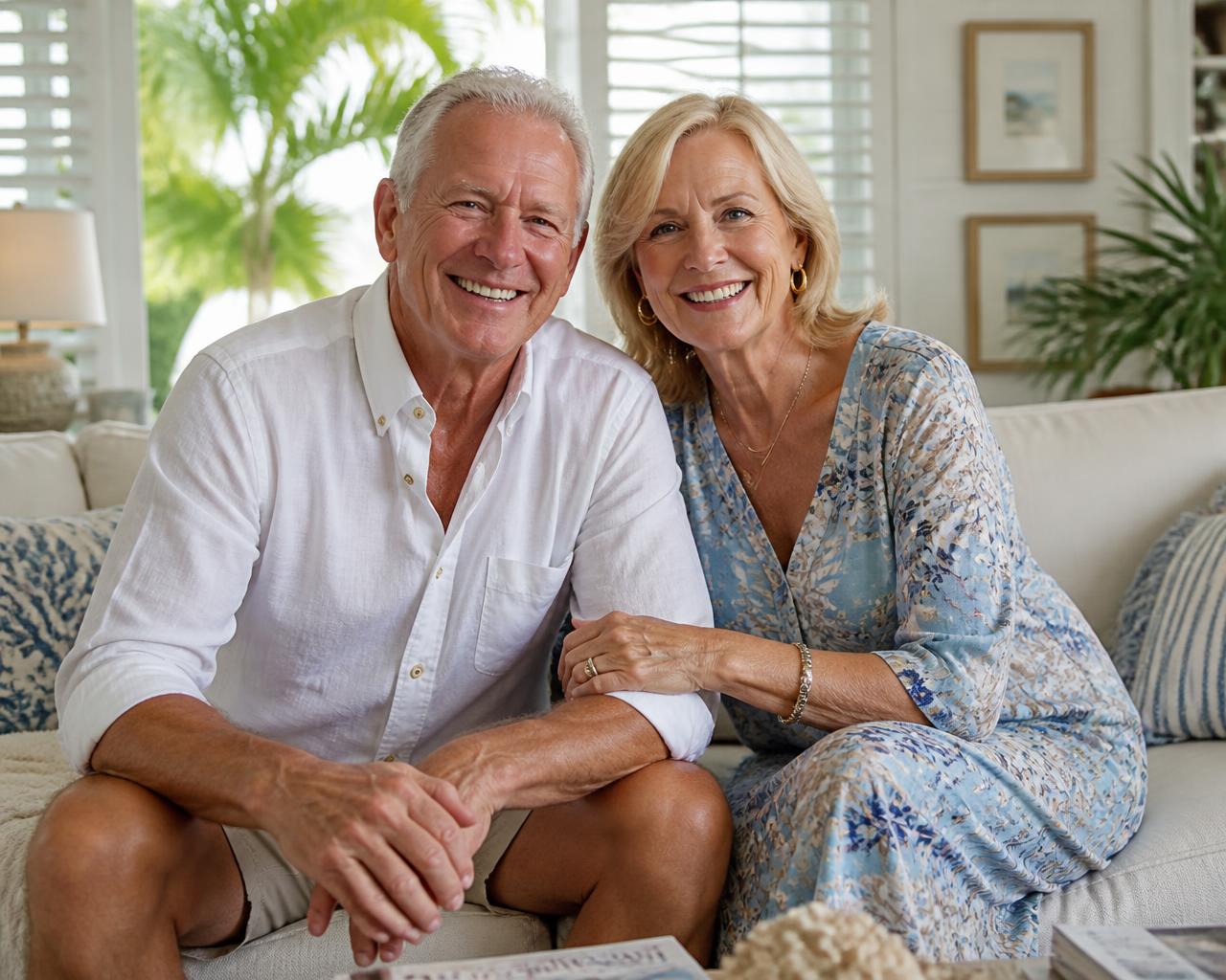 Smiling Florida couple outdoors